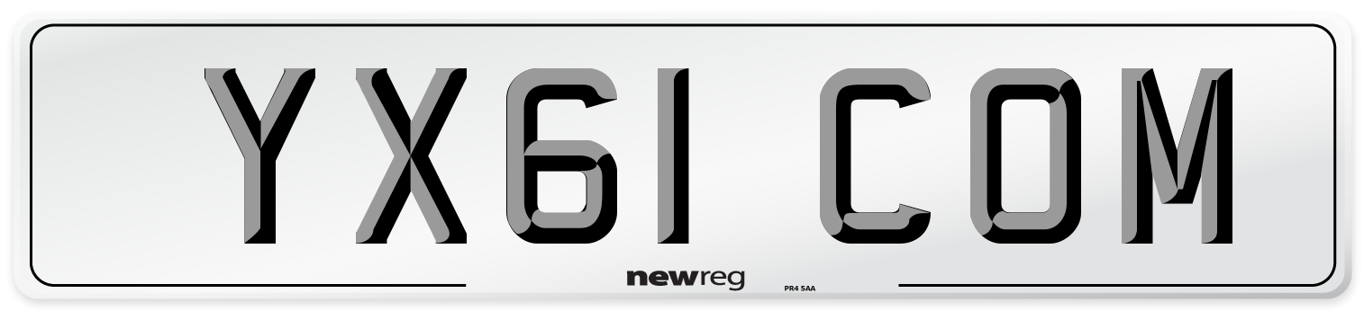 YX61 COM Number Plate from New Reg